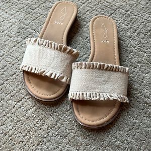 Womens ruffled slides